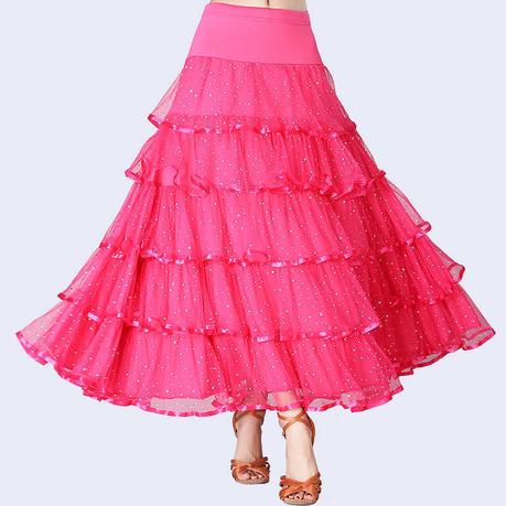  DCOT Faldas de baile de salón para mujer, camisetas de baile  flamenco, disfraz de flamenco español, falda de vals, ropa de baile de  escenario (color : D, tamaño: código L) 
