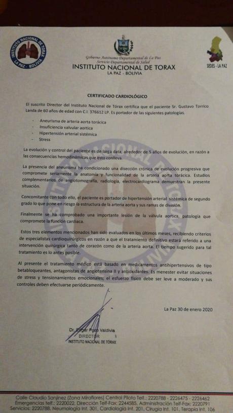 La dictadura de Bolivia atenta contra la vida de Gustavo Torrico