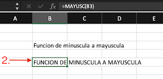 Función MAYUSC y MINUSC - Excel