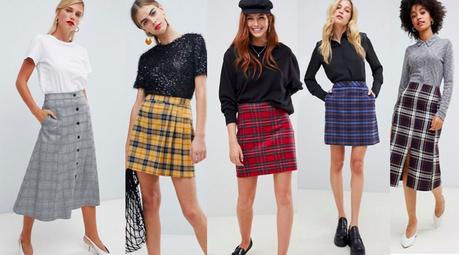 Falda Lapiz Cuadros Escoceses