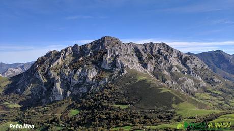 RUTA al PICO FORMOSO (Fermosu) desde PELÚGANO, ALLER Peña Mea desde la cima del Pico Formoso