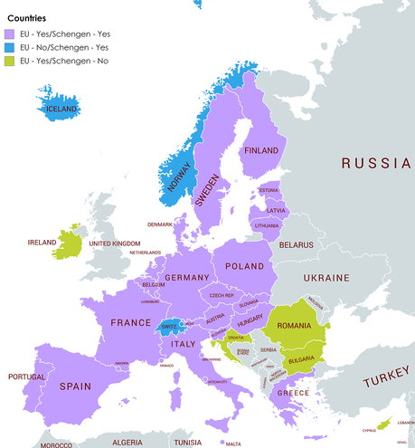 Lista de Países del Espacio Schengen