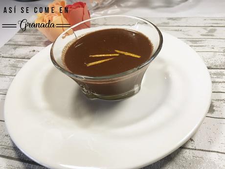 Crema de naranja y chocolate sin azúcar