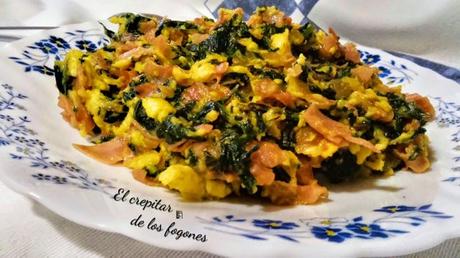 REVUELTO DE ACELGAS CON QUESO RALLADO Y JAMÓN COCIDO REVUELTO DE ACELGAS CON QUESO RALLADO Y JAMÓN COCIDO