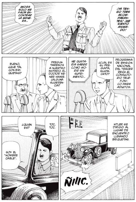 Compendio de la verdadera historia universal Hitler retratado por Shintaro Kago
