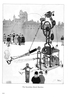 William Heath Robinson el ilustrador de los aparatos complicados para hacer cosas simples.