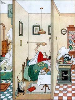 William Heath Robinson el ilustrador de los aparatos complicados para hacer cosas simples.