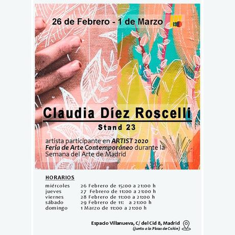 Nuestra alumni Claudia Díez Roscelli expone en la Feria de Arte Contemporáneo Artist 2020