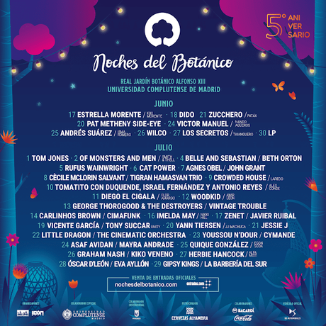Noches del Botánico 2020: Wilco, Tom Jones, Crowded House, Quique González, Belle and Sebastian, George Thorogood, Vintage Trouble...