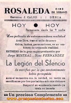 LEGIÓN DEL SILENCIO, LA (España, 1955) Intriga, político