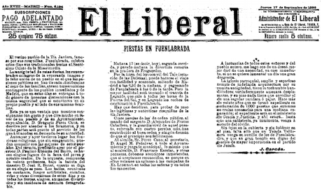 Fiestas Patronales en Fuenlabrada y descripción (1896) Fiestas Patronales en Fuenlabrada y descripción (1896)