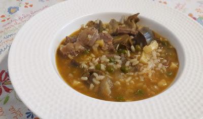 ARROZ CALDOSO DE ALCACHOFAS Y PRESA IBÉRICA