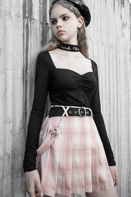 Falda Polipiel Rosa Palo