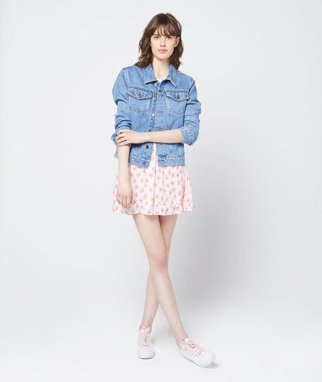 Falda Polipiel Rosa Palo