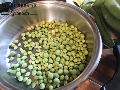 Risotto con guisantes y jamón