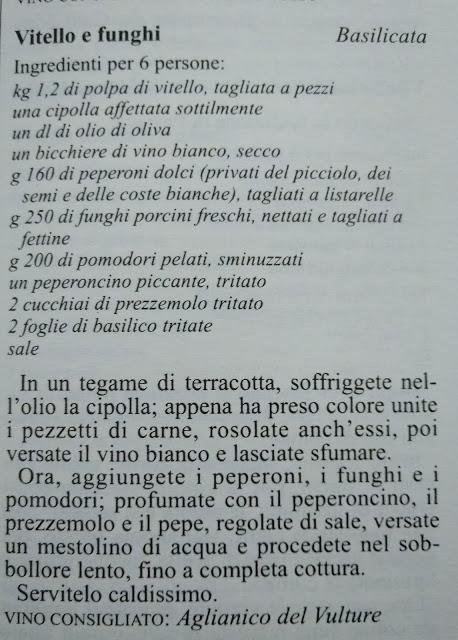 VITELLO E FUNGHI - RETO SALADO CRI: BASILICATA