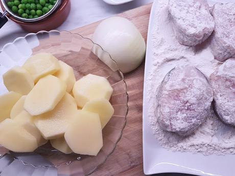 Cazuela de merluza y langostinos