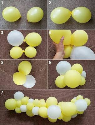 Haz espectaculares Caminos de mesa con globos