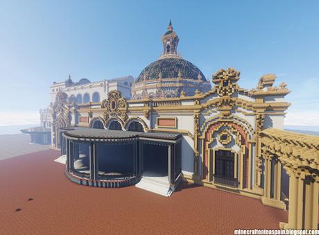 Réplica Minecraft del Teatro Lope de Vega, Sevilla, España.