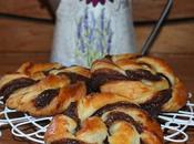 Caracolas hojaldre nocilla