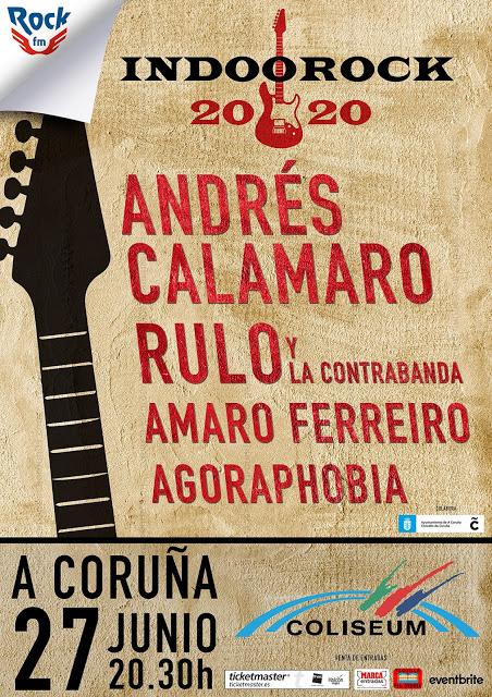 Calamaro, Rulo y La Contrabanda, Amaro Ferreiro y Agoraphobia, en A Coruña en Indoorock