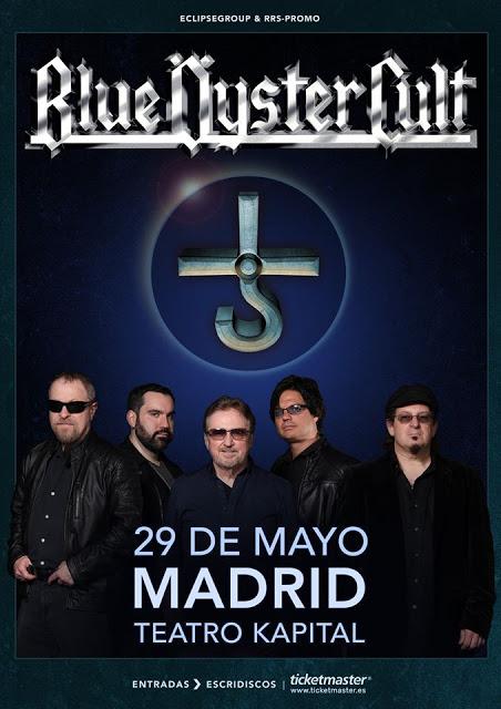 Concierto de Blue Oyster Cult el 29 de mayo en Madrid