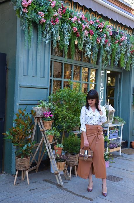 Falda wrap de polipiel