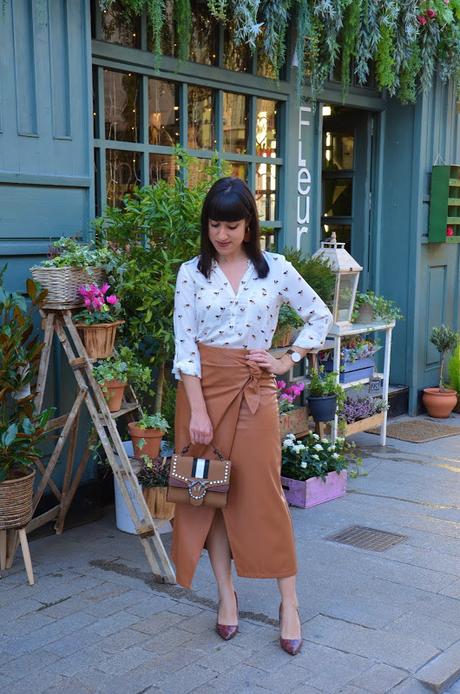 Falda wrap de polipiel