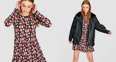 Falda Larga Flores Stradivarius