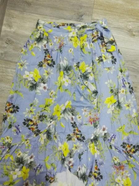 Falda Larga Flores Stradivarius