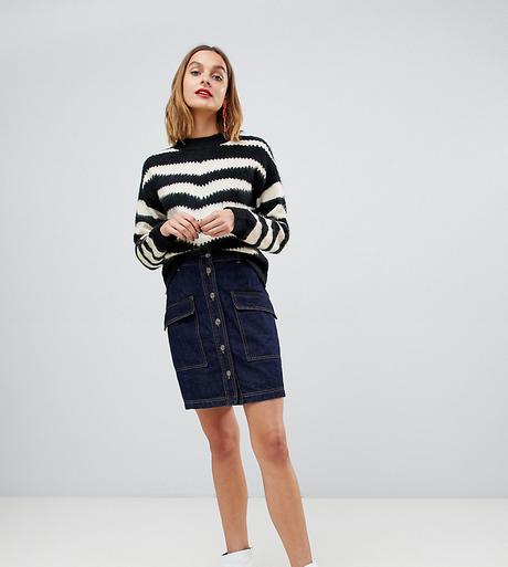 Falda Larga Flores Stradivarius