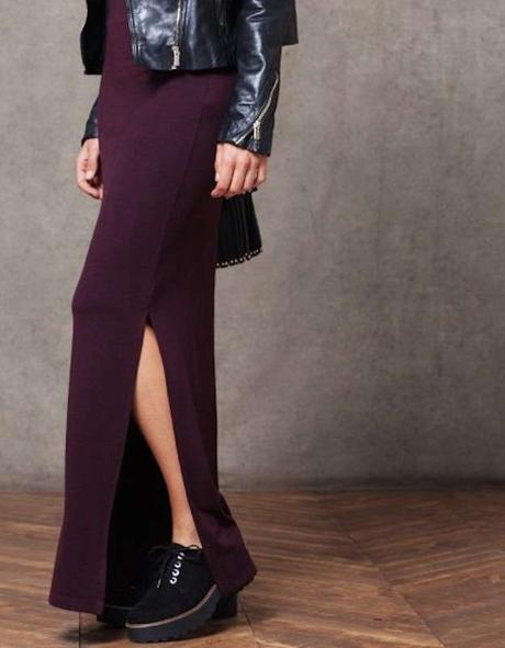 Falda Larga Flores Stradivarius