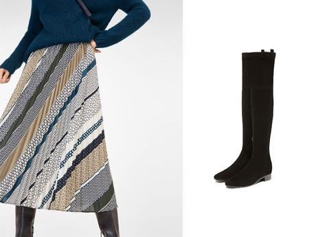 Combinar Falda Plisada Con Botas