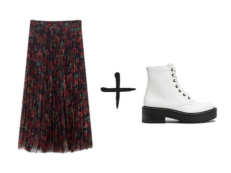 Combinar Falda Plisada Con Botas