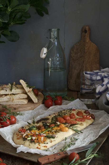 Coca de recapte solo verduras #lasangrealteraTS { la primavera viene con ingredientes de temporada}