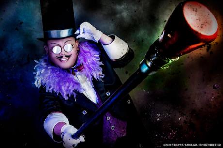 Nuevas artes visuales de la obra teatral ''Tate no Yuusha no Nariagari'', con el elenco principal