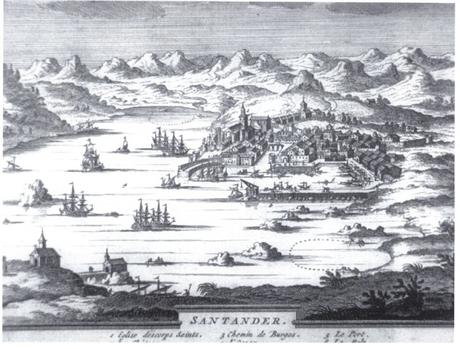 Santander en 1564 según George Braun,arcediano de Dormund (II)