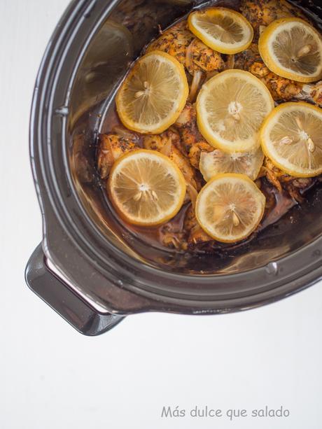 Pollo al limón en Crock-Pot. Vídeo receta