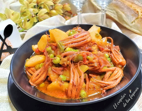 GUISO DE POTAS CON PATATAS Y GUISANTES