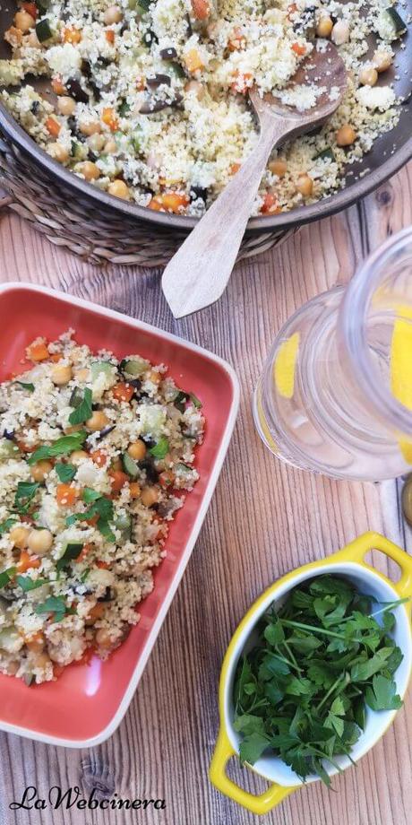 Cuscús con verduras y garbanzos Cuscús con verduras y garbanzos