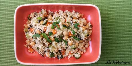 Cuscús con verduras y garbanzos Cuscús con verduras y garbanzos