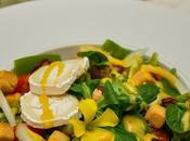 Ensalada tirabeques vinagreta mango