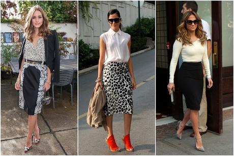 Combinar Falda Tubo Cuero Negra