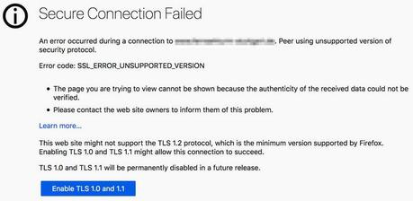 Firefox 74 deshabilita TLS 1.0 y TLS 1.1. Aquí el registro de cambios completo