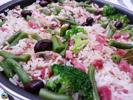 Salteado de arroz con verduras