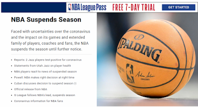 NBA suspende su temporada indefinidamente coronavirus