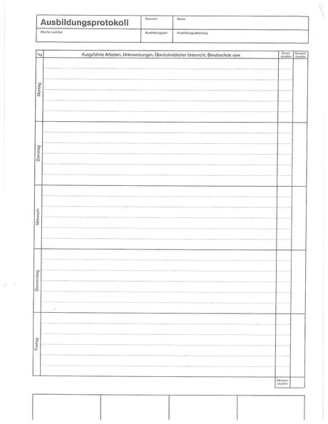 Berichtsheft Berufsschule Vorlage Dass Sie In Ms Word Für Ihre Einzigartig Pläne Einstellen