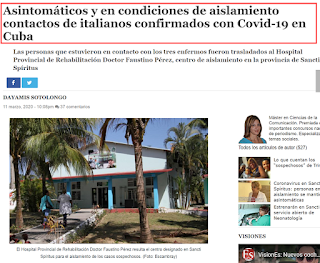 Contactos de italianos con COVID-19, asintomáticos y en  aislamiento