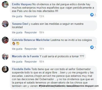 No existe pronunciamiento público del gobierno local sobre el Coronavirus en Piedra del Aguila