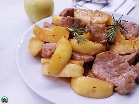 Solomillo de cerdo con manzanas